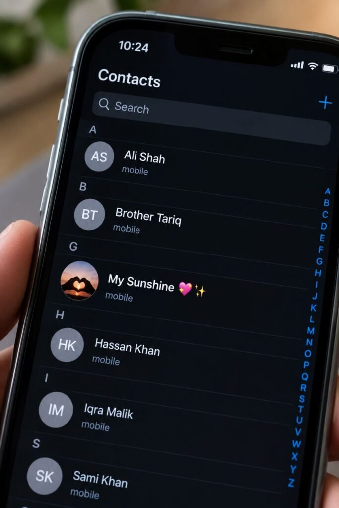 contact name for girlfriend