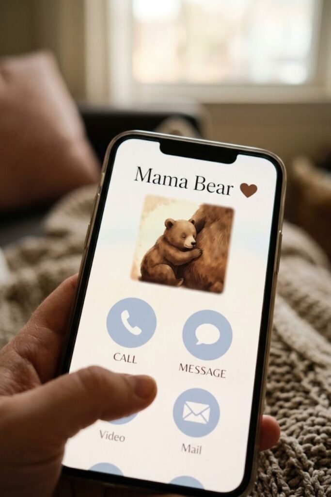 mom contact names with emojis